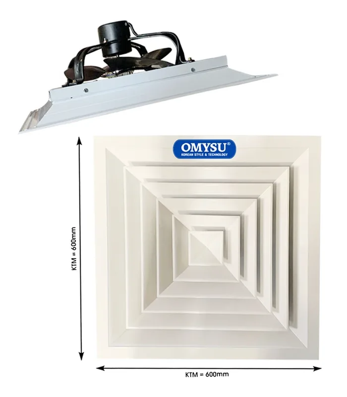 Quạt hút âm trần công nghiệp Omysu AT-600 Quạt hút âm trần công nghiệp Omysu AT-600