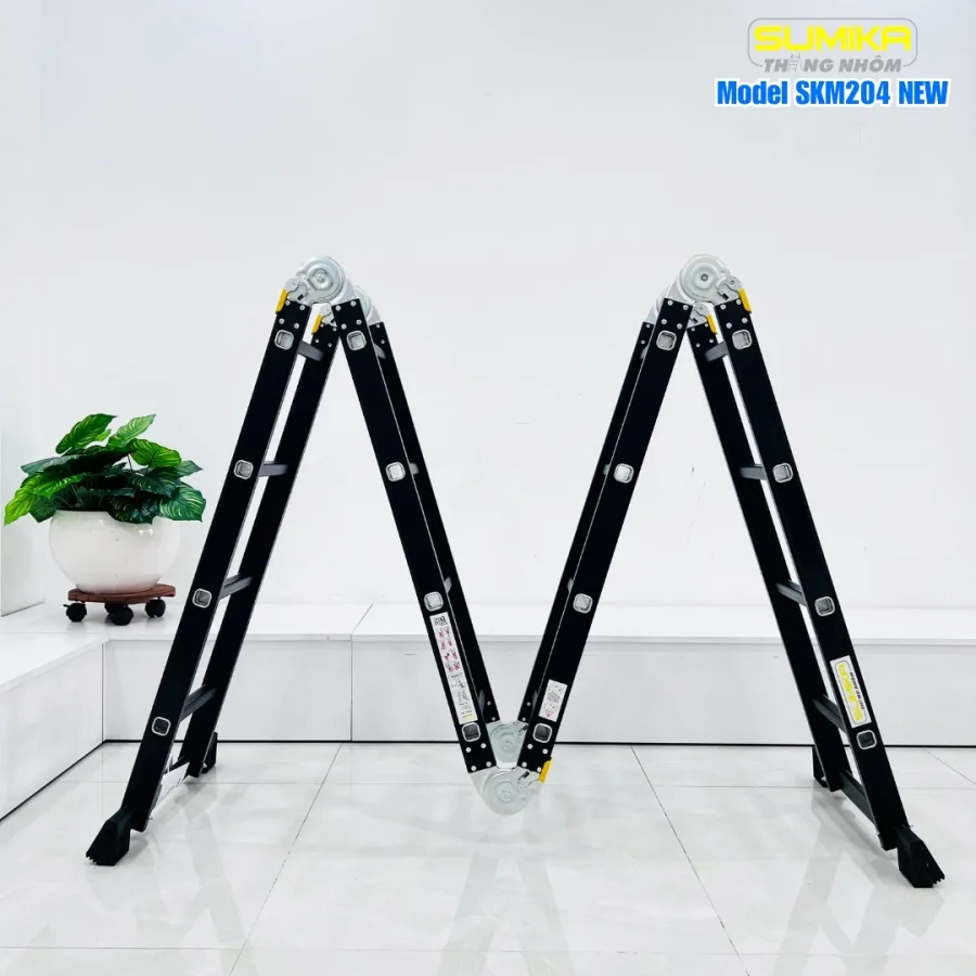 Thang nhôm gấp 4 đoạn SUMIKA SKM204 NEW