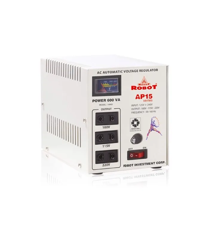 Ổn áp rờ le Robot LE 600VA (125V - 240V) Ổn áp rờ le Robot LE 600VA (125V - 240V)