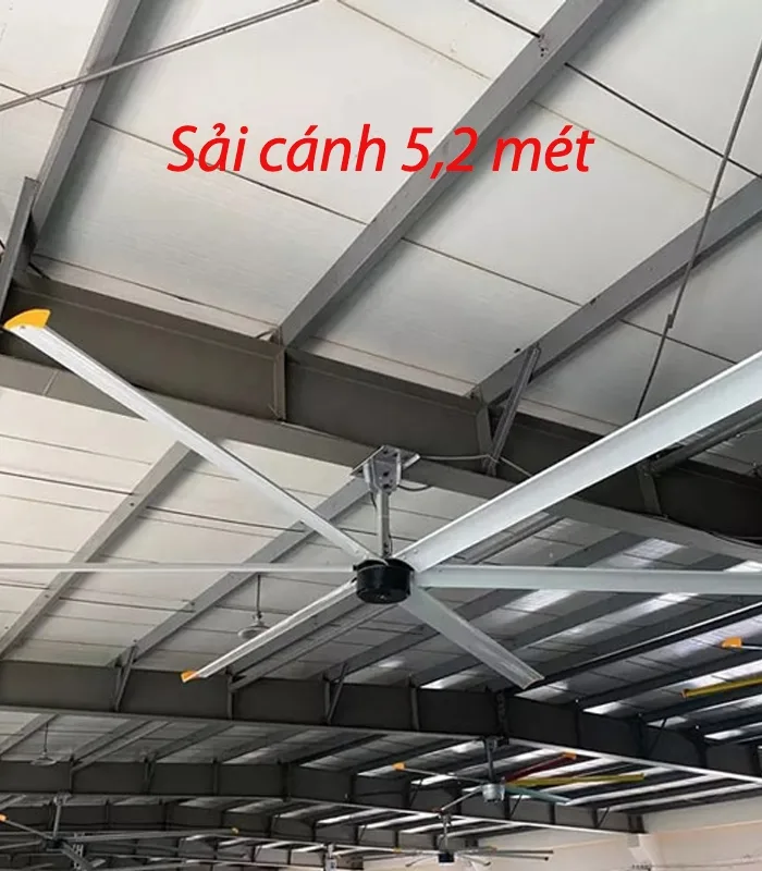 Quạt trần công nghiệp motor DC YS-YCWZ520CM (cánh 5,2 mét)