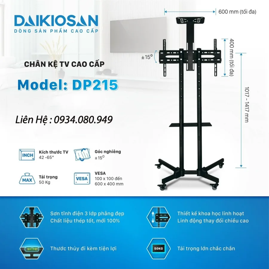 Giá treo TiVi di động Daikiosan DP215