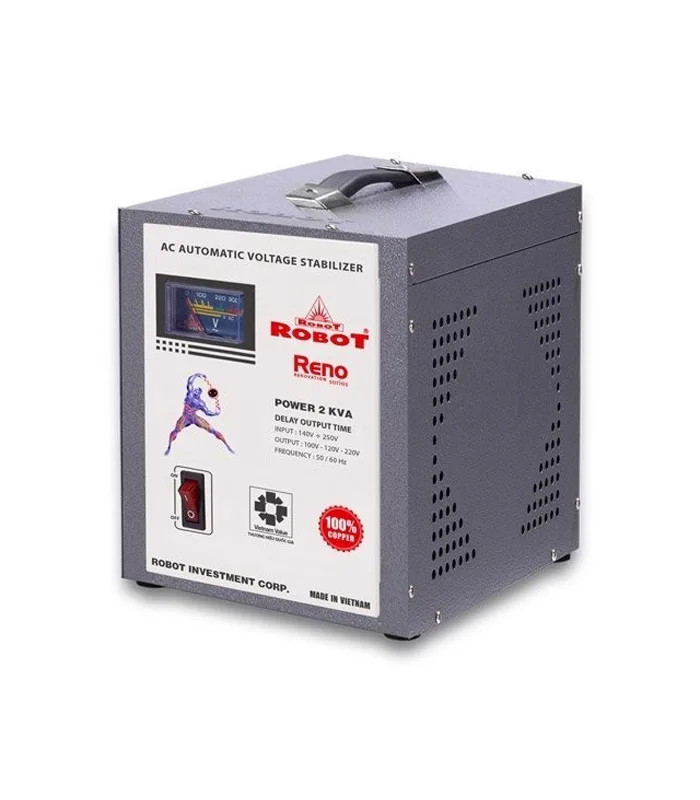 Ổn áp Robot 1 pha Reno 2 KVA (140V - 250V) Ổn áp Robot 1 pha Reno 2 KVA (140V - 250V)