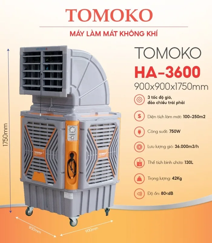 Máy làm mát Tomoko HA-3600 Máy làm mát Tomoko HA-3600