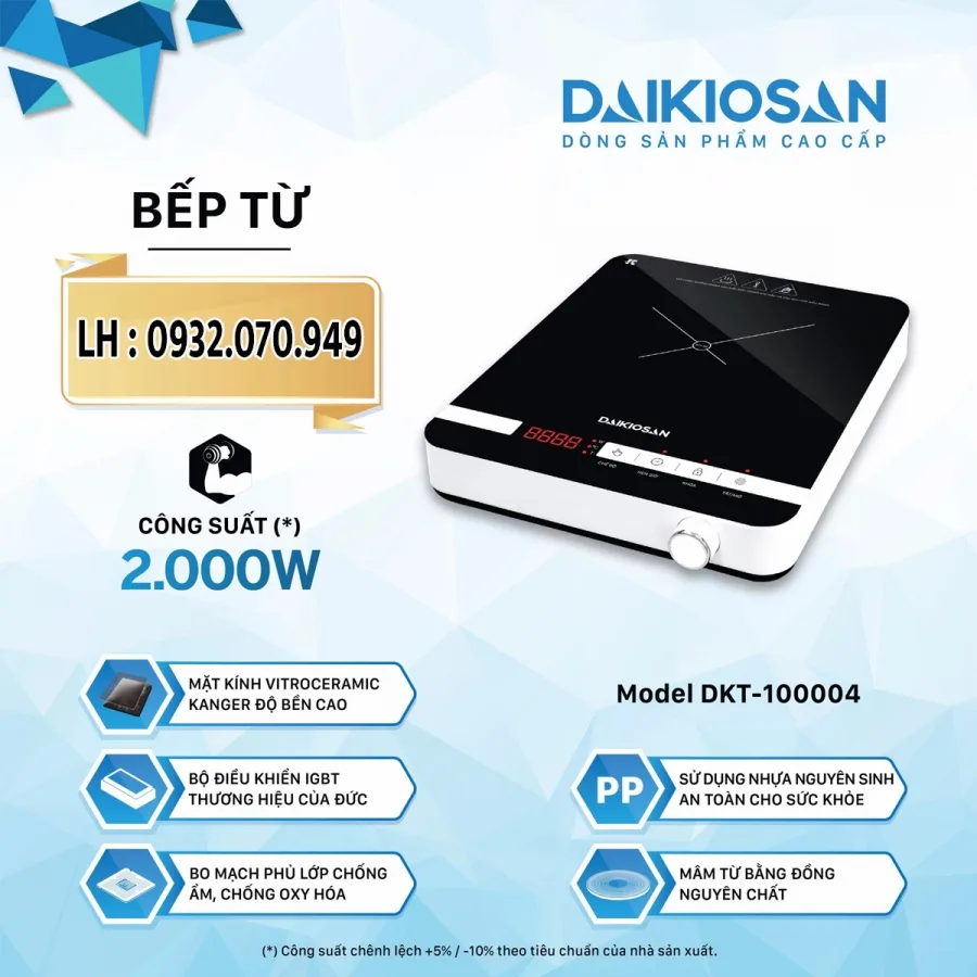 Bếp từ đơn Daikiosan DKT-100004 Bếp từ đơn Daikiosan DKT-100004