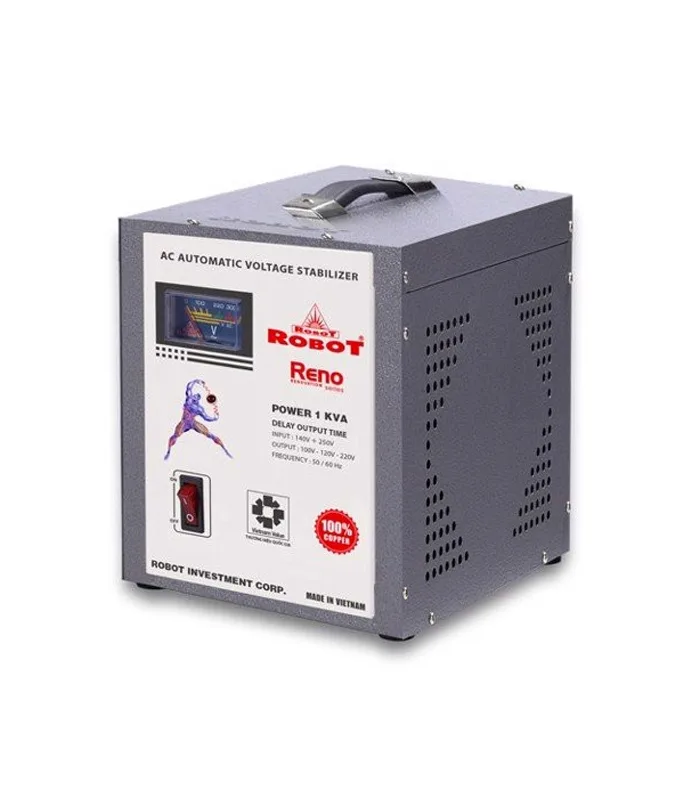Ổn áp Robot 1 pha Reno 1 KVA (140V - 250V) Ổn áp Robot 1 pha Reno 1 KVA (140V - 250V)