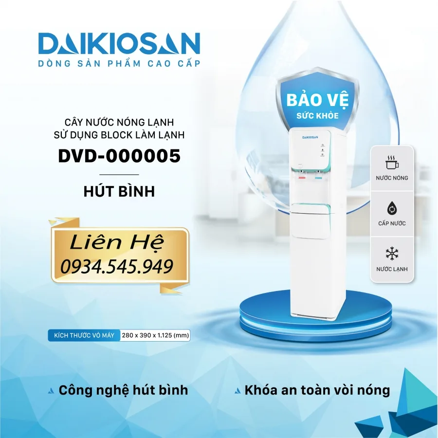 Cây nước nóng lạnh Daikiosan DVD-000005 Cây nước nóng lạnh Daikiosan DVD-000005