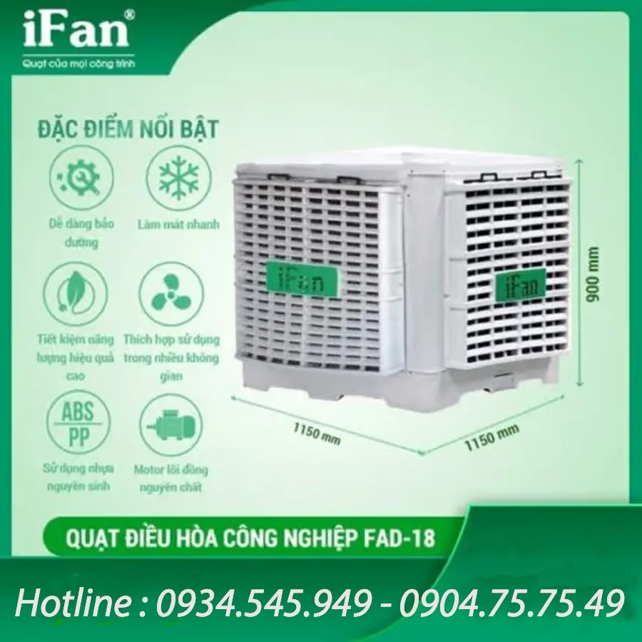 Máy Làm Mát Hơi Nước IFan FAD18 Máy Làm Mát Hơi Nước IFan FAD18