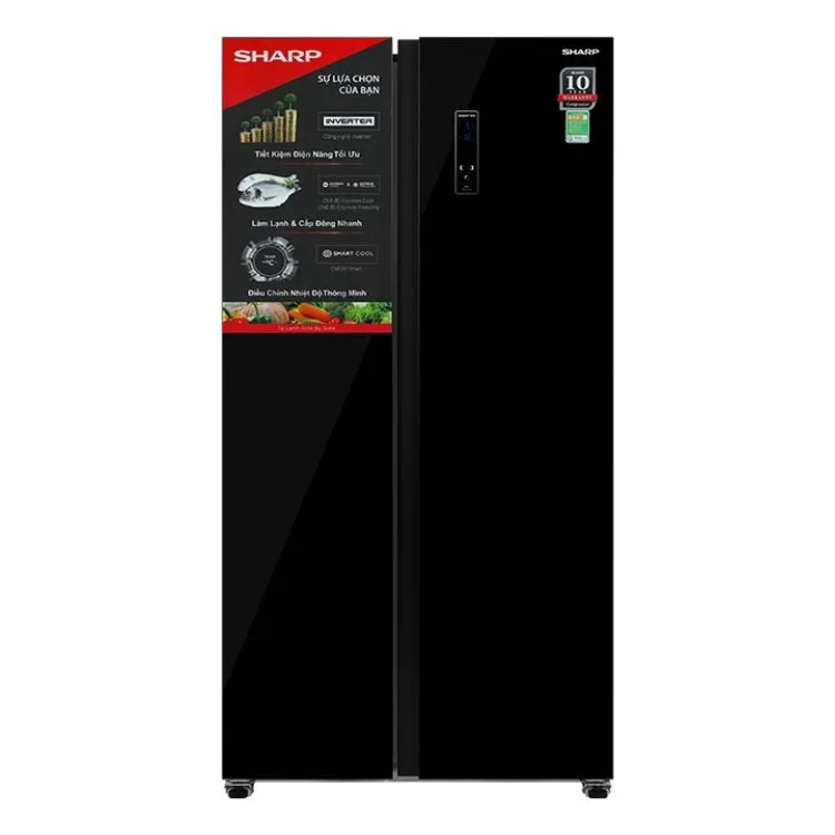 Tủ lạnh Sharp Inverter 442 lít 2 cánh Side By Side SJ-SBX440VG-BK Tủ lạnh Sharp Inverter 442 lít 2 cánh Side By Side SJ-SBX440VG-BK