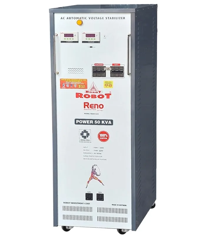 Ổn áp Robot 1 pha RENO 50KVA (150V- 250V) Ổn áp Robot 1 pha RENO 50KVA (150V- 250V)