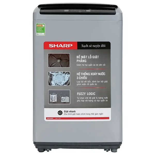 Máy giặt cửa trên Sharp ES-Y75HV-S (Dòng 7.5kg)