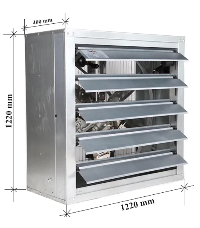 Quạt thông gió vuông cánh inox Ha.winco HSB 1220