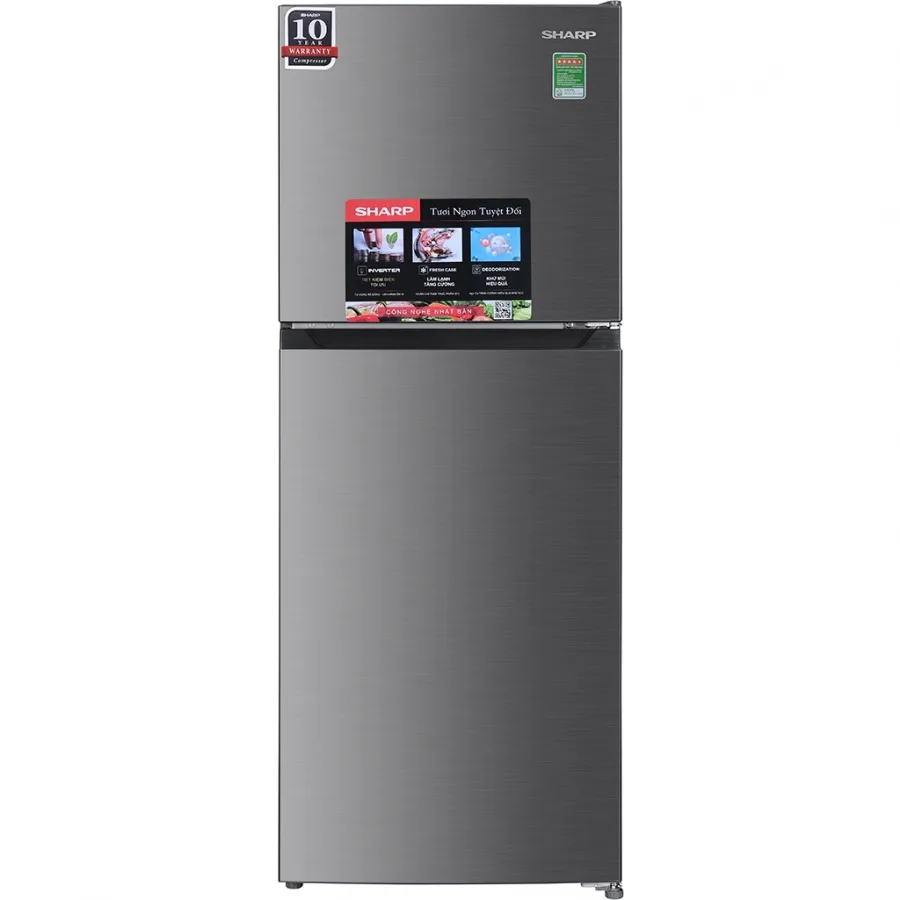Tủ lạnh Sharp Inverter 197 lít SJ-X215V-SL Tủ lạnh Sharp Inverter 197 lít SJ-X215V-SL
