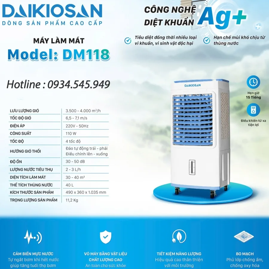 Máy làm mát Daikiosan DM118