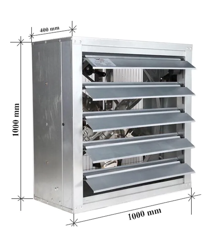 Quạt thông gió vuông cánh inox Ha.winco HSB 1000