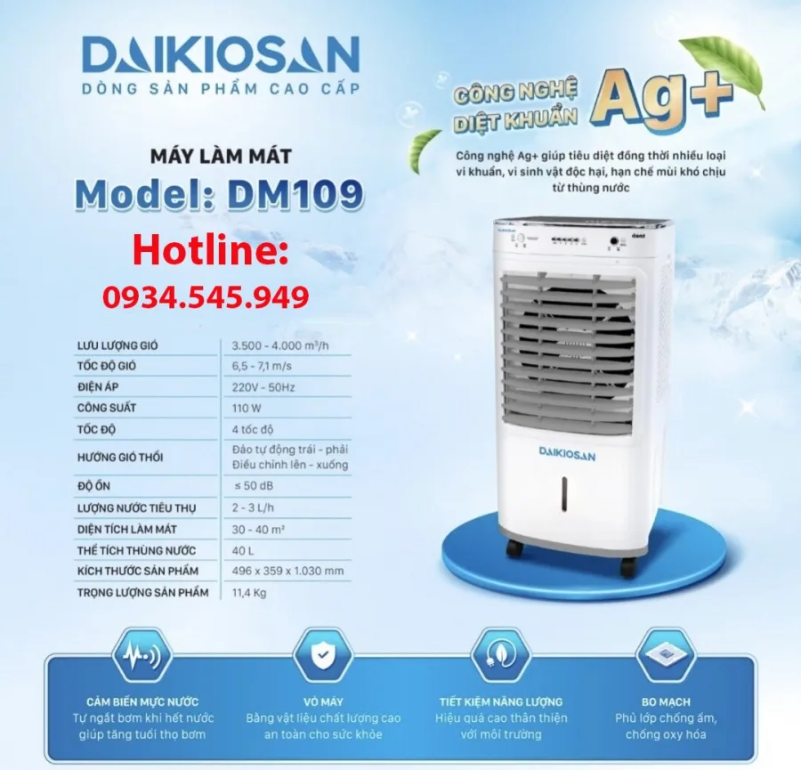 Máy làm mát Daikiosan DM109