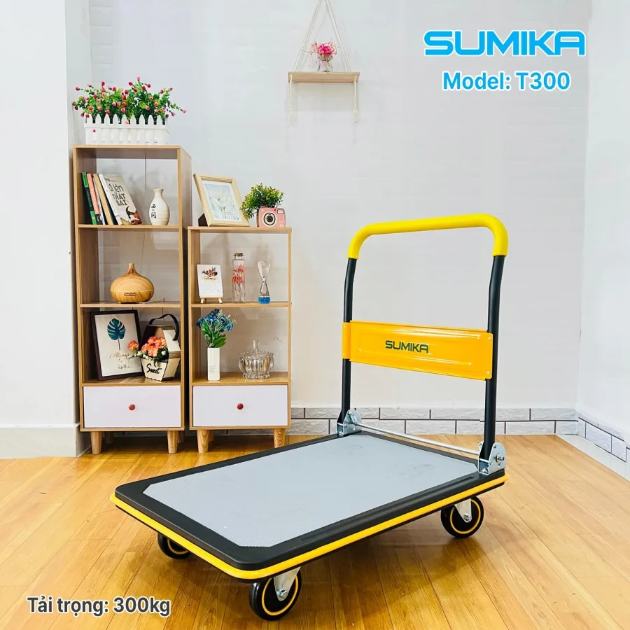 Xe đẩy hàng sàn thép SUMIKA T300 tải trọng 300kg Xe đẩy hàng sàn thép SUMIKA T300 tải trọng 300kg