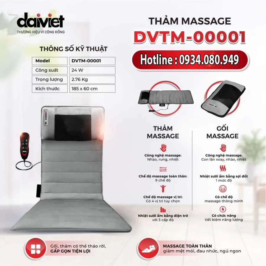 Thảm massage DVTM-00001 Thảm massage DVTM-00001